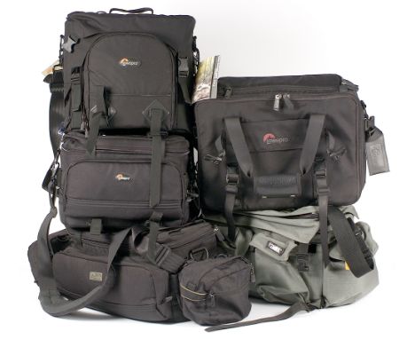 Selection of Lowepro Camera Bags & Backpacks. To include Lowepro Omnitrekker backpack, Compact AW, Medium Format Magnum AW wi