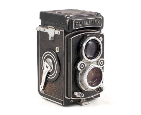 Rolleiflex 3.5 Automat X with 75mm f3.5 Lens. #1257136. Speeds sound OK, slight wear to leatherette covering & light cleaning