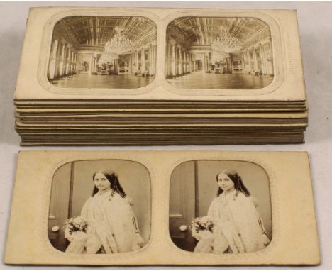 Good Selection of 18 Victorian Stereo Tissue Types. These hold-to-the-light stereo cards show in colour and/or special lighti