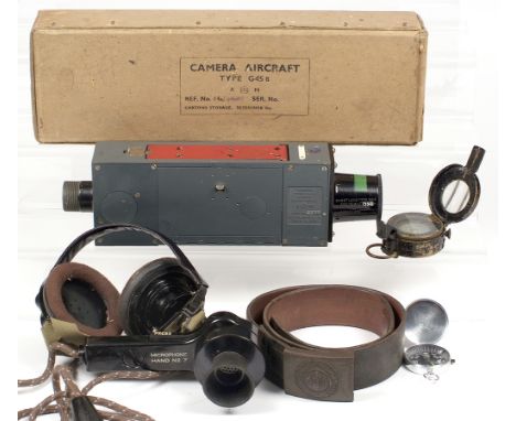 Williamson G45 Aircraft Gun Camera. Probably from a Spitfire or similar, fitted with a 'Short Lens', both parts showing the A