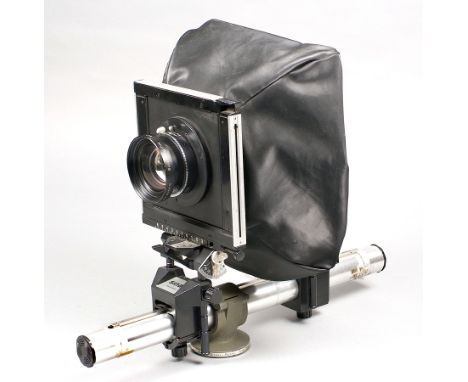 Sinar F 5x4 Monorail Outfit. Comprising complete Sinar F camera (condition 5F) with bag bellows, Symmar-S 210mm f5.6 lens #13