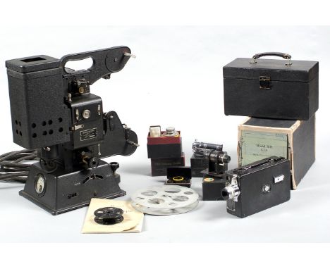 An Uncommon 1920s Kodak Model BB 16mm Cine Camera Outfit for Colour Filming. Comprising Kodak Model BB cine camera (condition