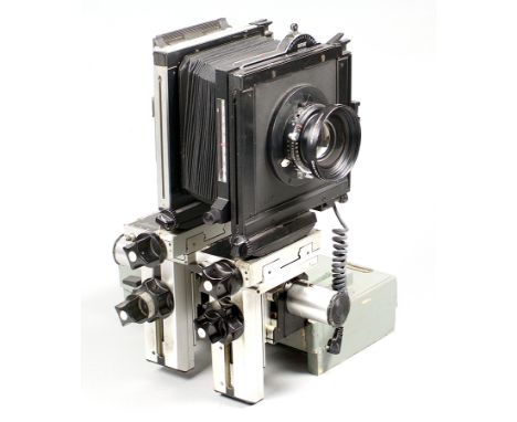 Sinar P Large Format 5x4 Monorail Outfit. Comprising complete Sinar P camera (condition 5F) with Sinar electronic shutter, Sy