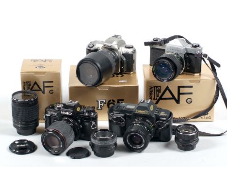 Nikon Other Film Cameras. Comprising Nikon F60 body with Nikon AF 70-300mm f4-5.6 G and 28-100mm f 3.5-5.6 G (both condition 