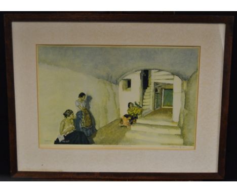 William Russell Flint (1880 - 1969) by and after, The Parrot, Almeria, artist's proof,  signed in pencil, polychrome print, 3
