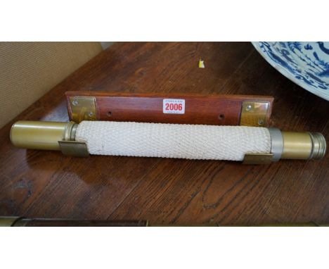 A single drawer telescope by H Hughes & Son Ltd, London, No.416/5116, and further inscribed 'A M Bingeman R.N.', 63cm extende