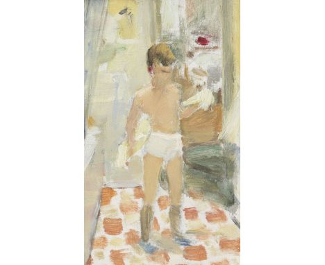 Attrib. Annie Rose Laing (1869-1946): Portrait of a Boy, oil on canvas board unsigned, attributed in a later hand verso 17cm 