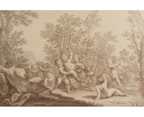 Francesco Bartolozzi (Italian 1727-1815) after Marcantonio Franceschini (Italian 1648-1729): Bacchanalia with Drunken Putti, 