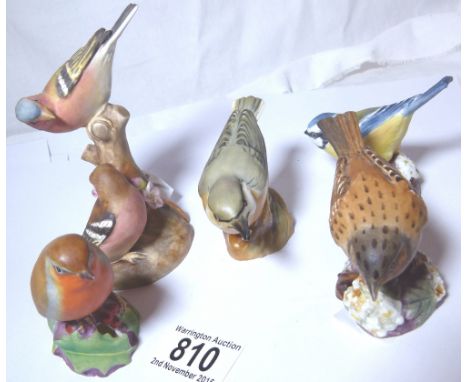 ROYAL WORCESTER. Five Royal Worcester birds