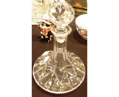 SHIPS DECANTER. Crystal ships decanter, H: 20 cm