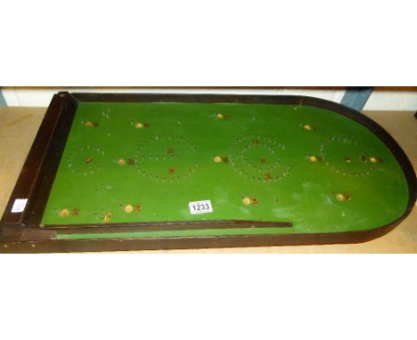 VINTAGE BAGATELLE. Vintage wooden Bagatelle game