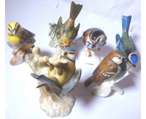 GOEBEL BIRDS. Six Goebel birds