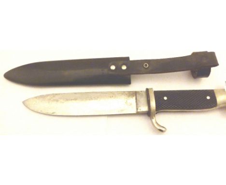 MONARCH SOLINGEN GERMAN KNIFE. Solingen steel German knife in leather scabbard