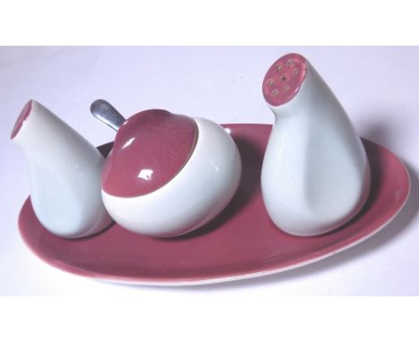 CARLTON WARE CRUET SET. Four piece Carlton Ware cruet set