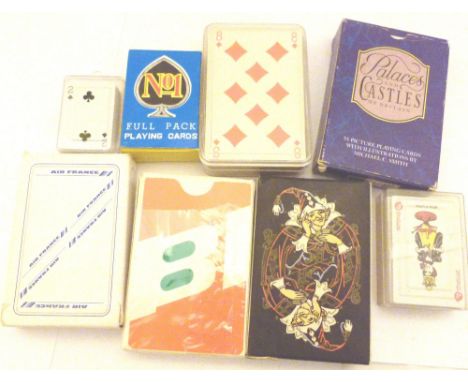 RUSSIAN PLAYING CARDS. Box of mixed vintage playing cards including Leningrad Card Factory 150 years set