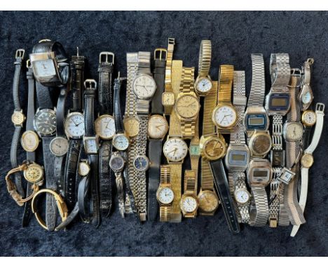 Collection of Gentleman's & Ladies Wristwatches, bracelet and leather straps, comprising Boss, Avia, Lorus, Sekonda, Lorus, R