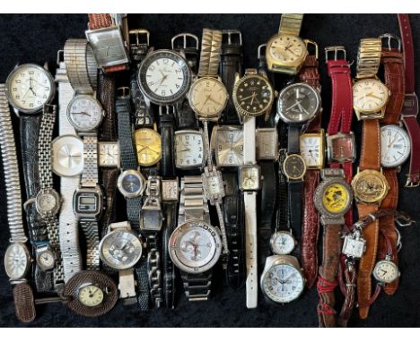 Collection of Gent's &amp; Ladies Wristwatches, leather and bracelet straps, assorted designers including Ben Sherman, Timex,