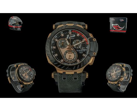 Tissot - Moto GP - T.Race Ltd Edition Gents Automatic Chronograph Wrist Watch. With Black Rubber Strap. Purchased from Goldsm