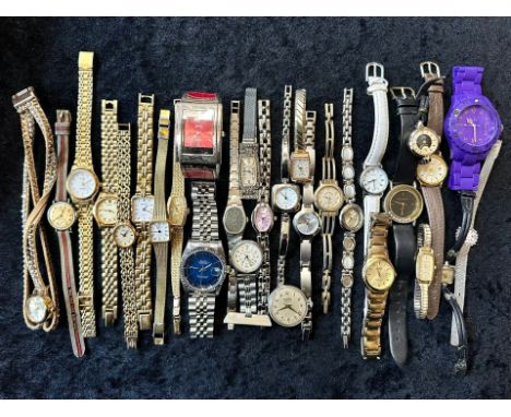 Collection of Ladies &amp; Gentlemen's Wristwatches, leather and bracelet straps, including Old England, Lorus, Accurist, Smi