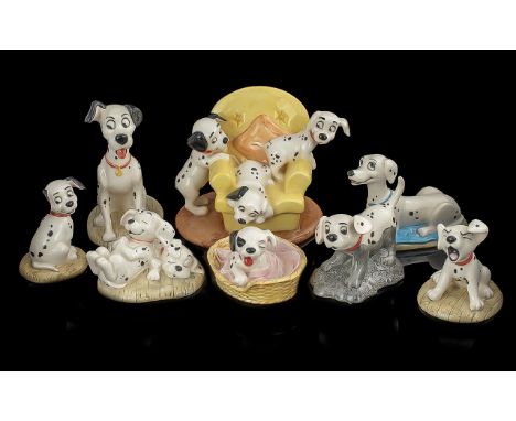 Disney Interest. Royal Doulton Disney's ' 101 Dalmatians ' Figures ( 8 ) Items In Total. Comprises 1/ Pups In the Armchair DM