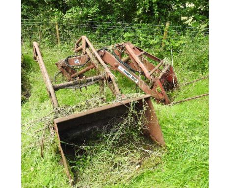 A tractor mounted fore end loader, and another similar (2)