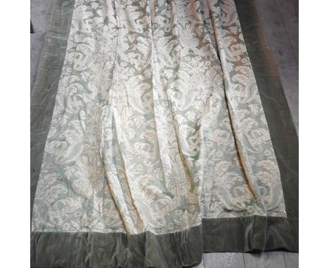 A collection of various curtains, fabric and remnants