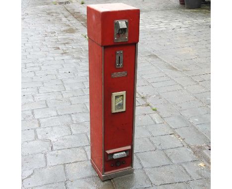 An early 20th century Woodbines cigarette vending machine, with coin operated mechanism, 76cm high