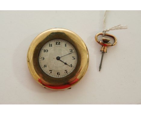 An Art Deco gold plated Brevet pocket watch, numbered 51484