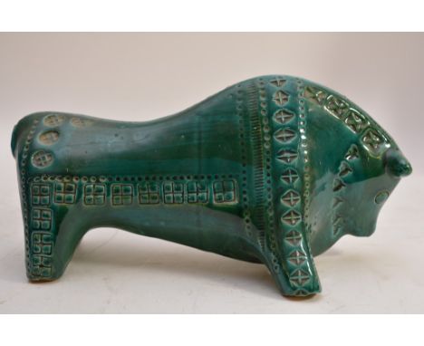  A Bitossi Italian ceramic Sculpture in the form of a bull