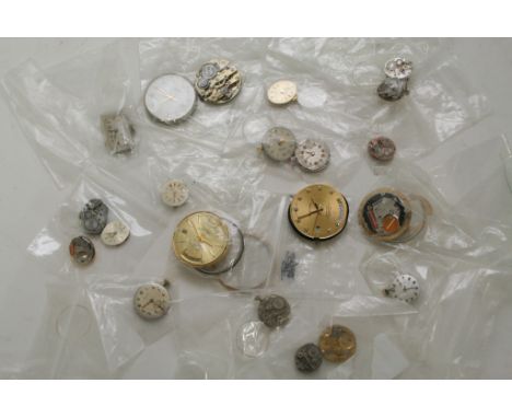 A collection of watch movements, automatic and manual.