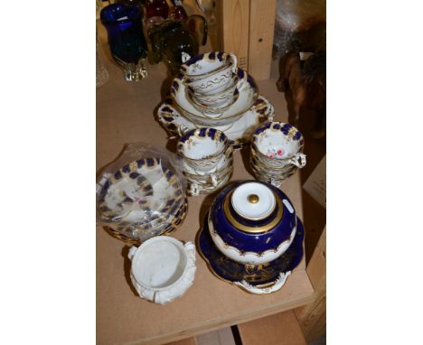 A collection of Coalport ceramic items and a Royal Worcester vase.