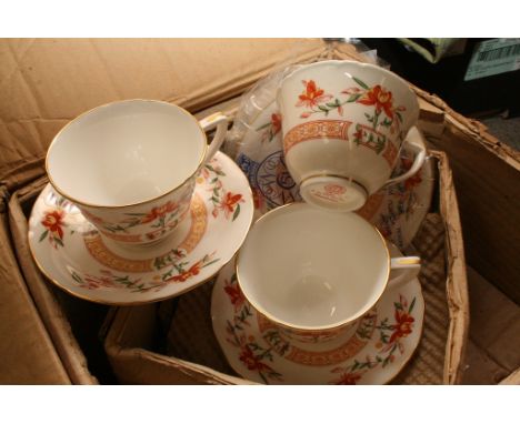 A Royal Worcester porcelain Chamberlain pattern tea set. Complete and in original box as new. 