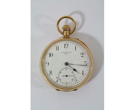 An 18ct gold Cave and Son, Deal pocket watch