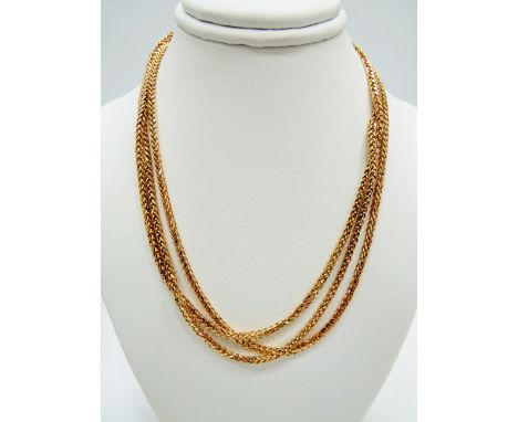 9ct Yellow Gold 40 inch Chain. Total weight 6.8g. See photos. 