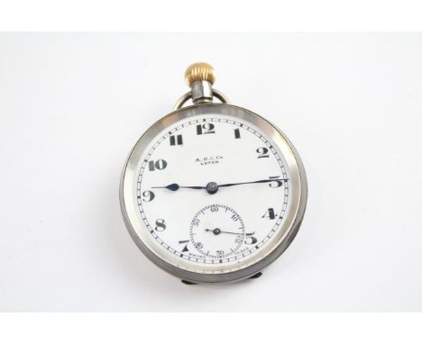 STERLING SILVER Gents Vintage Open Face POCKET WATCH Hand-Wind WORKING - Tested For Time Maker / Retailer: A. S. &amp; Co. In