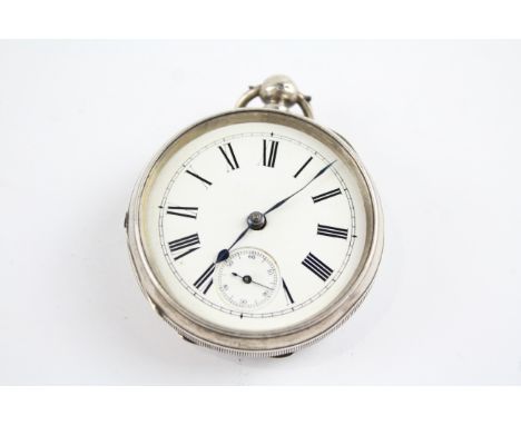 STERLING SILVER Gents Antique Open Face POCKET WATCH Key-Wind WORKING - Tested For Time - Missing Crystal Maker: Seth Thomas 