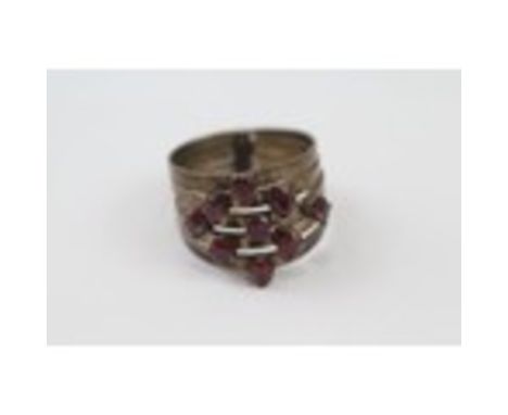6ct Low Grade Gold Ruby Set Harem Ring (4.8g) 2011117 PA440
