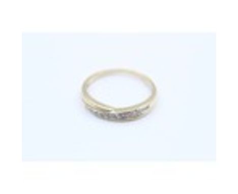 9ct Gold Diamond Single Row Crossover Ring (2.2g) 794421 PA529
