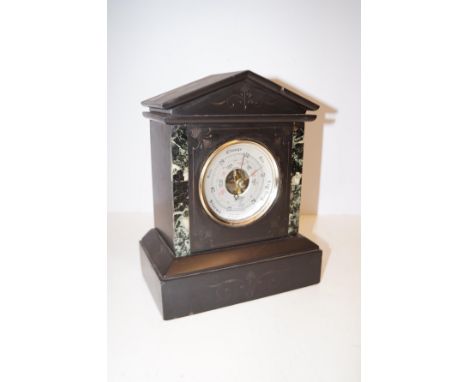 Belgium slate mantel clock converted into a barometer