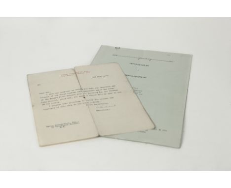LETTER TO HARRY RUTHERFORD FROM THE ROYAL ACADEMY OF ARTS, Piccadilly, London W1, notifying him that the Royal Academy had pu
