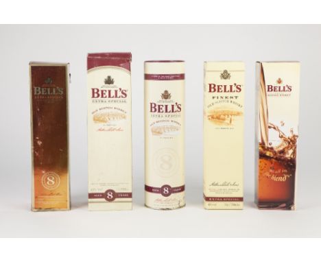 TWO BOXED 70CL  BOTTLES OF BELLS EXTRA SPECIAL - OLD SCOTCH WHISKY, 8 YEARS OAK AGED, (one in tin tube) and ONE LITRE DITTO a