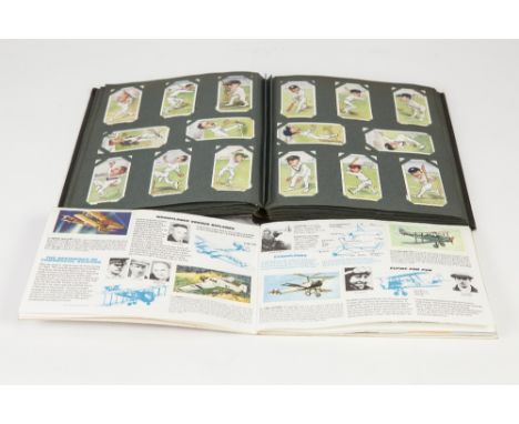 A CIGARETTE CARDS ALBUM WITH FOUR FULL SETS WILLS CRICKETERS 1928 (First) and (Second) sets; Players Cricketers 1934 and 1938