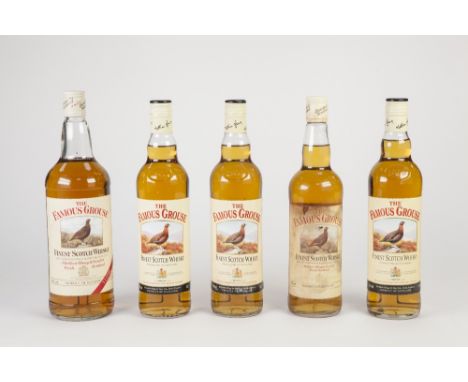 ONE LITRE BOTTLE OF MATTHEW GLOAG AND SON "FAMOUS GROUSE FINEST SCOTCH WHISKY"  and FOUR 70 CL BOTTLES DITTO all 40% vol (5)