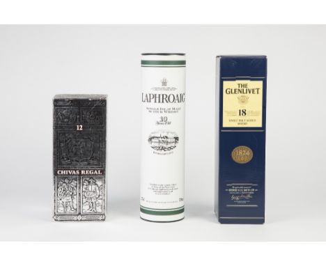 BOXED 70cL BOTTLE GEORGE & J G SMITH  'THE GLENLIVET' SINGLE MALT SCOTCH WHISKY, 18 years of age, 43% vol,  a 75cl BOXED BOTT
