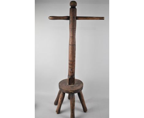 A Vintage Wooden Dolly Peg, 88cms High 