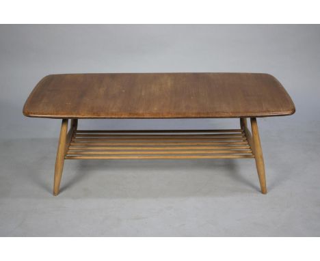 A Vintage Ercol Coffee Table in Teak, Requires Some Restoration, 104cms Wide 