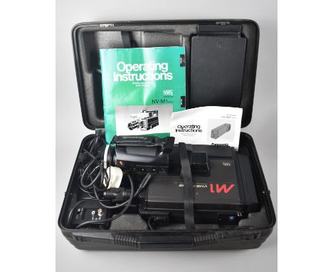 A Vintage Panasonic VHS Movie NV-M1 Camera in Case 