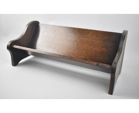 An Edwardian Oak Book Trough, 45.5cms Wide 