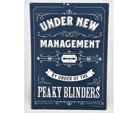 A Reproduction Printed Metal Sign, Enamel Style, Under New Management....., 50x75cms 