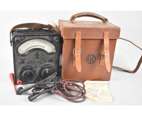 A Vintage Leather Cased AVO Meter 